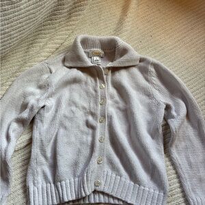 Classic White Button-Up Sweater
